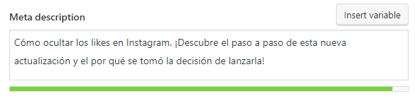 meta descripción